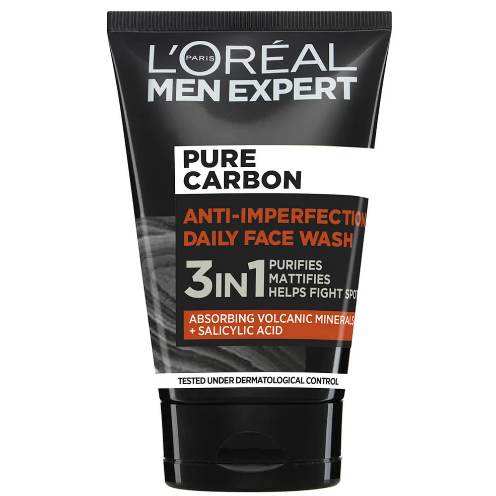 L'Oréal Paris Men Expert Carbono Puro 3 en 1 Lavado Facial Diario 100ml Imagen 1