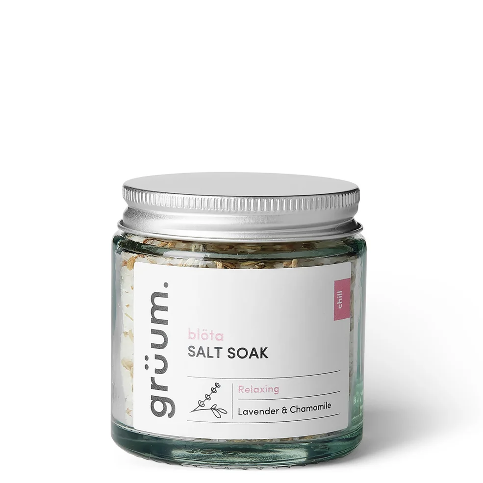 grüum blöta Lavender and Chamomile Bath Salt Soak 120g Imagen 1