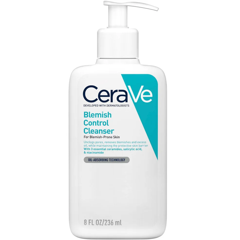 CeraVe Blemish Control Limpiador Facial con 2% de Ácido Salicílico y Niacinamida para pieles con tendencia a las manchas 236ml Imagen 1