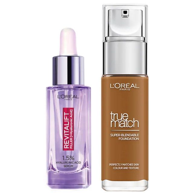 Dúo de sérum y base de maquillaje con ácido hialurónico True Match de L'Oréal Paris