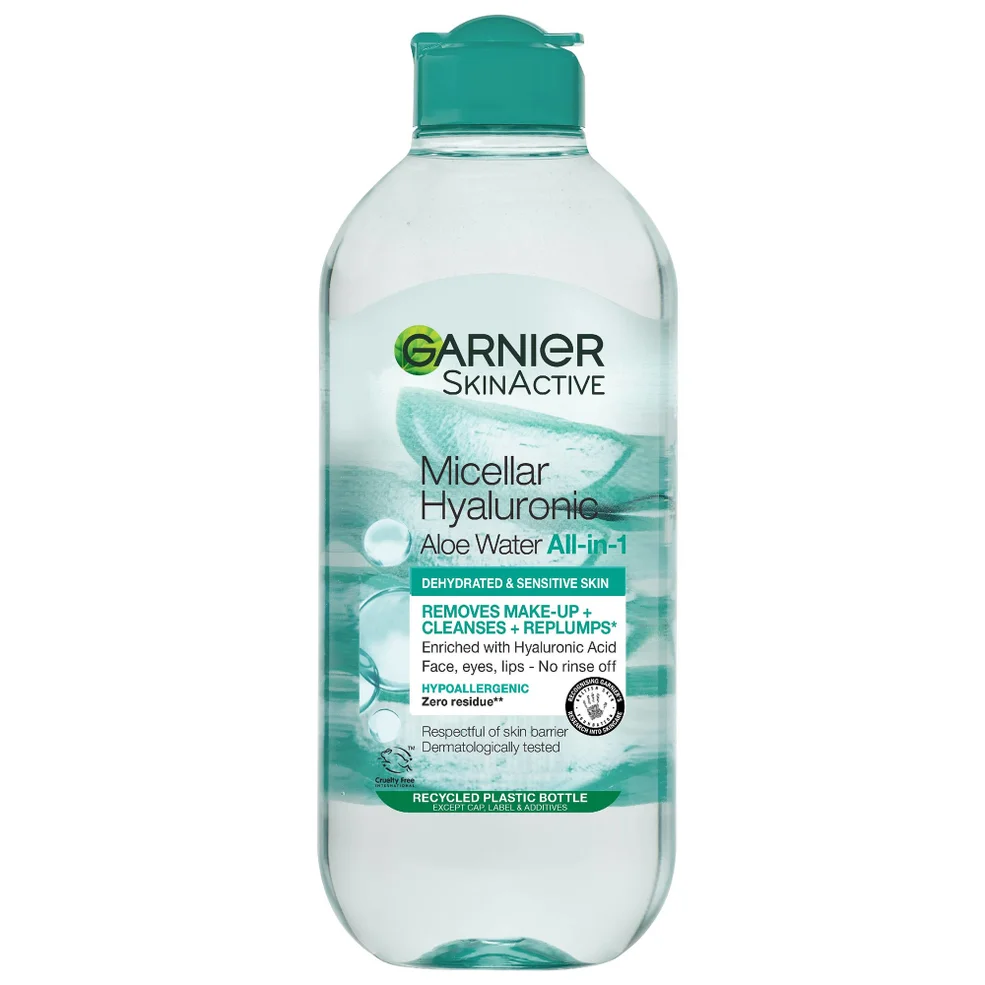 Garnier Agua Micelar Hialurónica de Aloe 400ml, Limpia y Repone Imagen 1