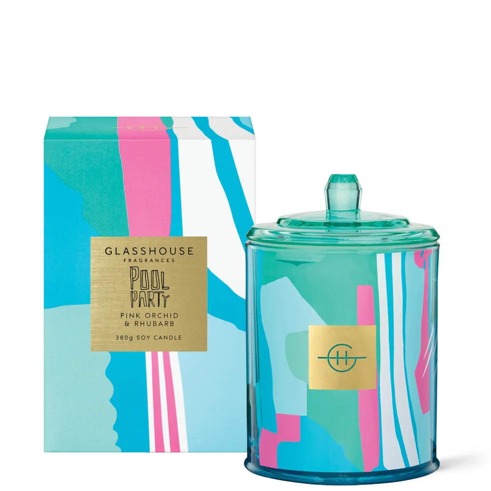 Glasshouse Fragrances Pool Party Limited Edition Soy Candle 380g Imagen 1