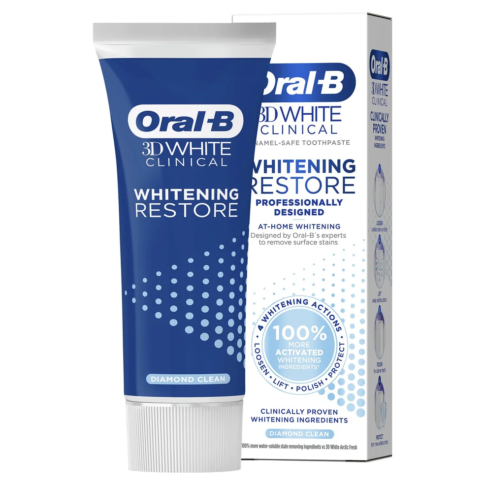 Oral B 3DWhite Clinical Whitening Restore Diamond Clean Toothpaste 70ml Imagen 1