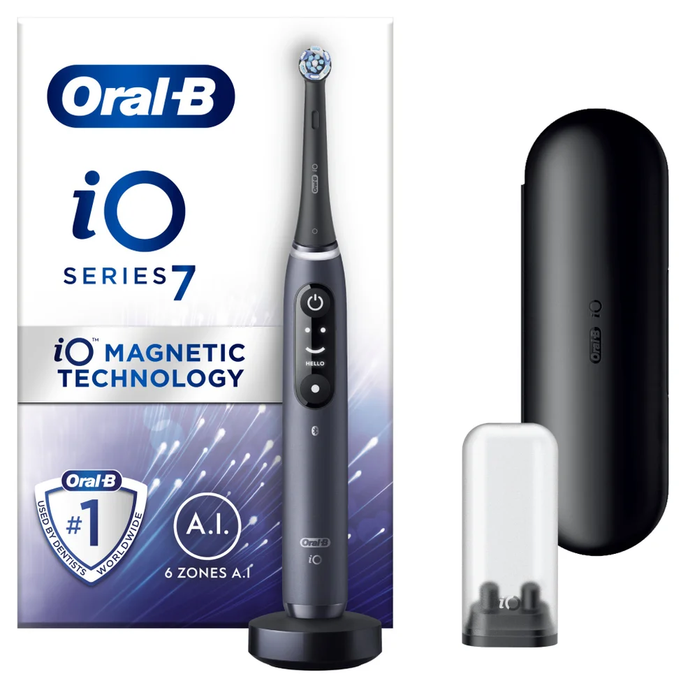 Oral B iO7 Black Electric Toothbrush with Travel Case Imagen 1