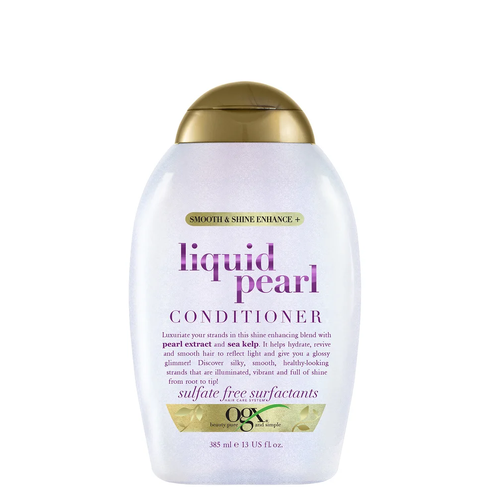 OGX Smooth and Shine Enhance Liquid Pearl Conditioner 385ml Imagen 1