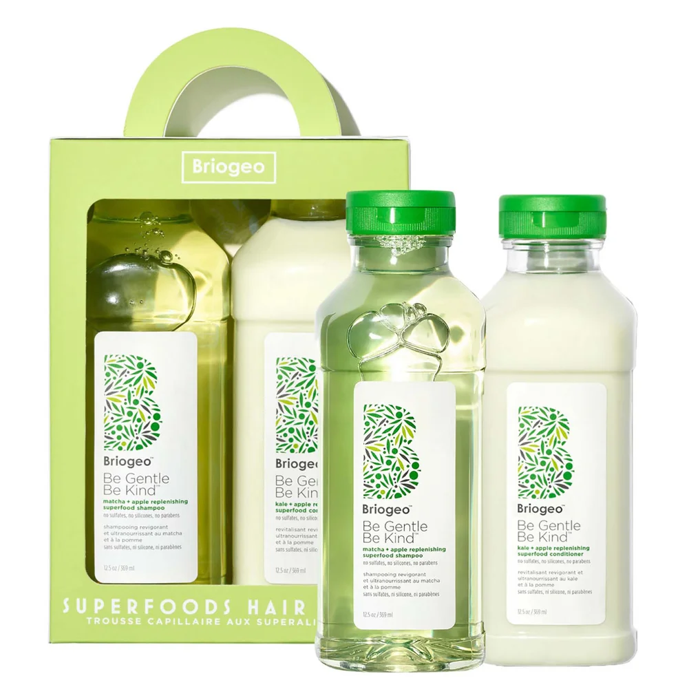 Briogeo Superfoods Apple Matcha and Kale Replenishing Shampoo and Conditioner Set Imagen 1