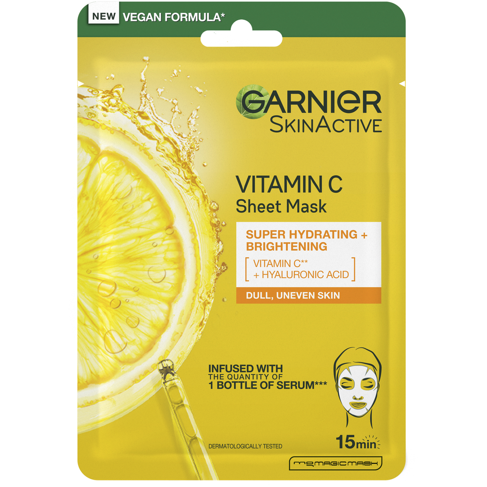 Garnier SkinActive Moisture Bomb Vitamin C Sheet Mask 28g Imagen 1