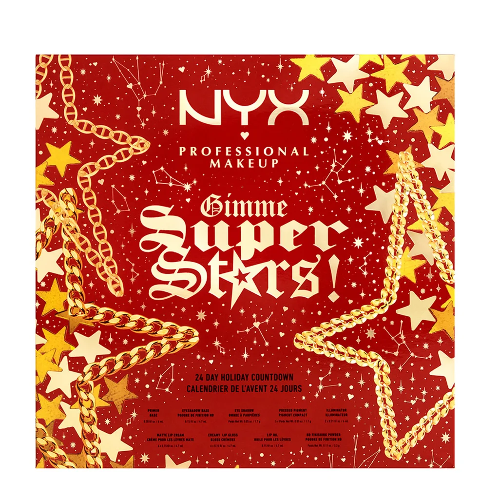 NYX Professional Makeup ¡Gimme Super Stars! Calendario de Adviento de 24 días (Valorado en 106,25€) Imagen 1