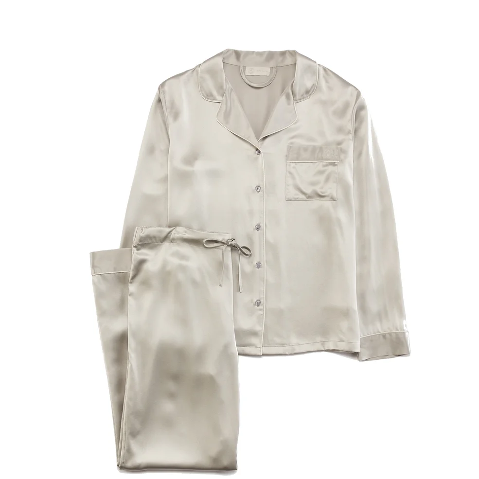 ESPA Home Silk Pyjamas - Moonlight Grey - L Imagen 1
