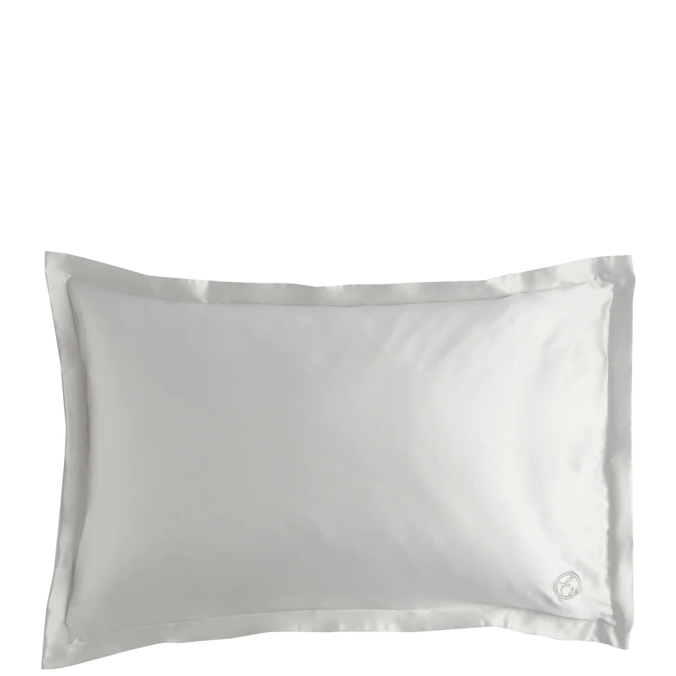 ESPA Home Oxford Edge Silk Pillowcase - Moonlight Grey Imagen 1