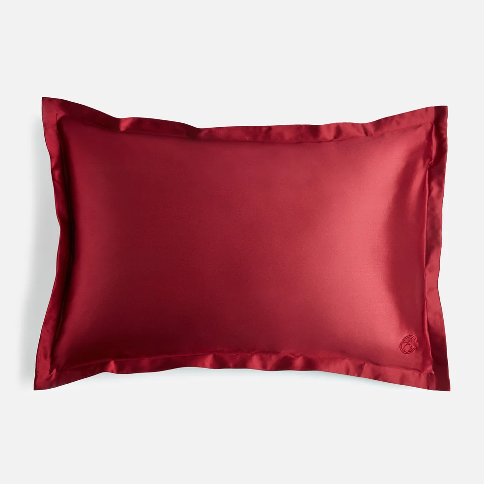 ESPA Oxford Edge Silk Pillowcase - Claret Rose Imagen 1