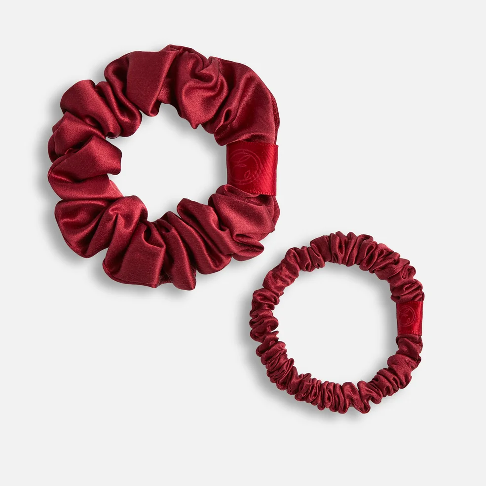 ESPA Silk Scrunchie - Claret Rose - Small & Regular Imagen 1