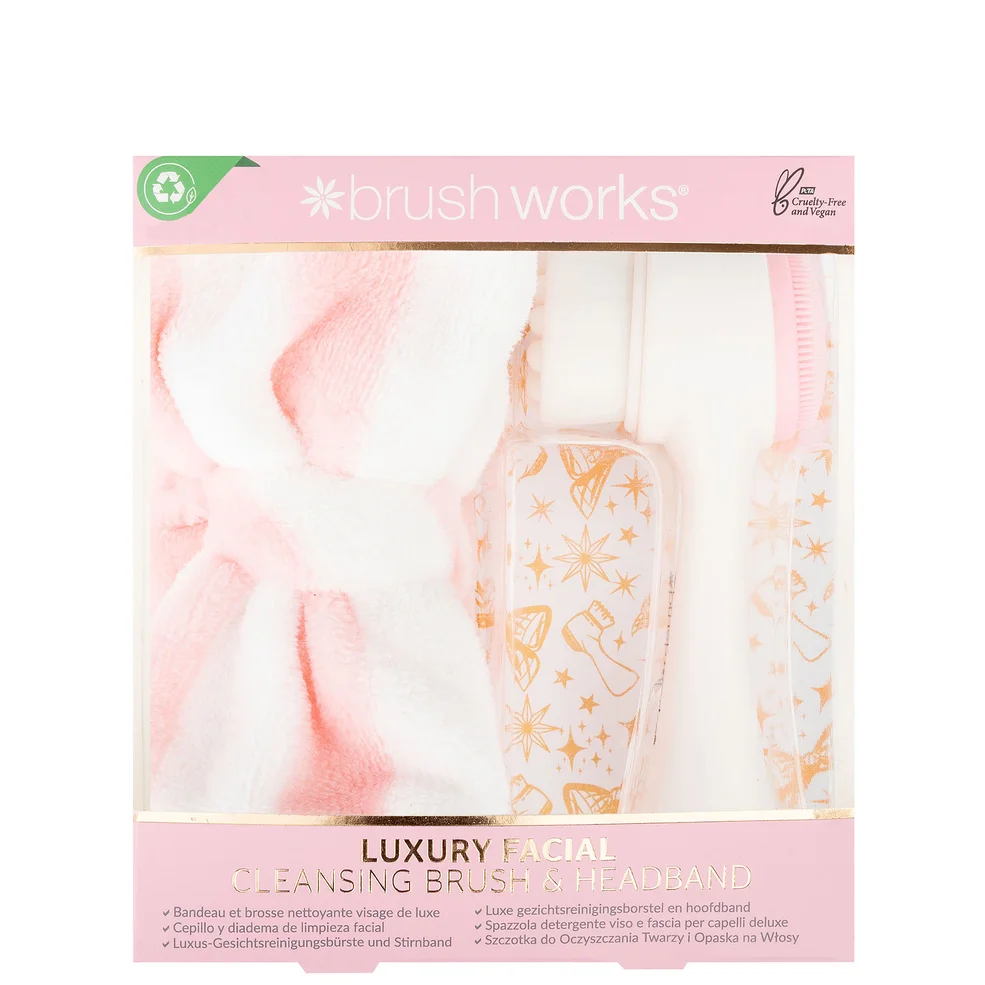 brushworks cepillo limpiador facial de lujo y cinta para la cabeza Imagen 1
