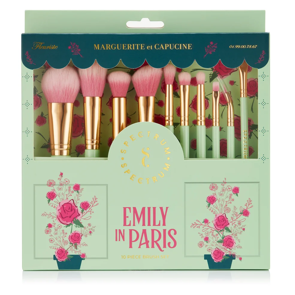 Spectrum Collections Emily in Paris La Vie En Rose 10 Piece Brush Set Imagen 1