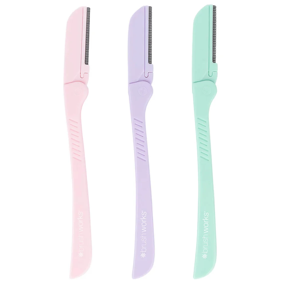 Brushworks Precision Eyebrow Razor - Pastel (Pack de 3) Imagen 1