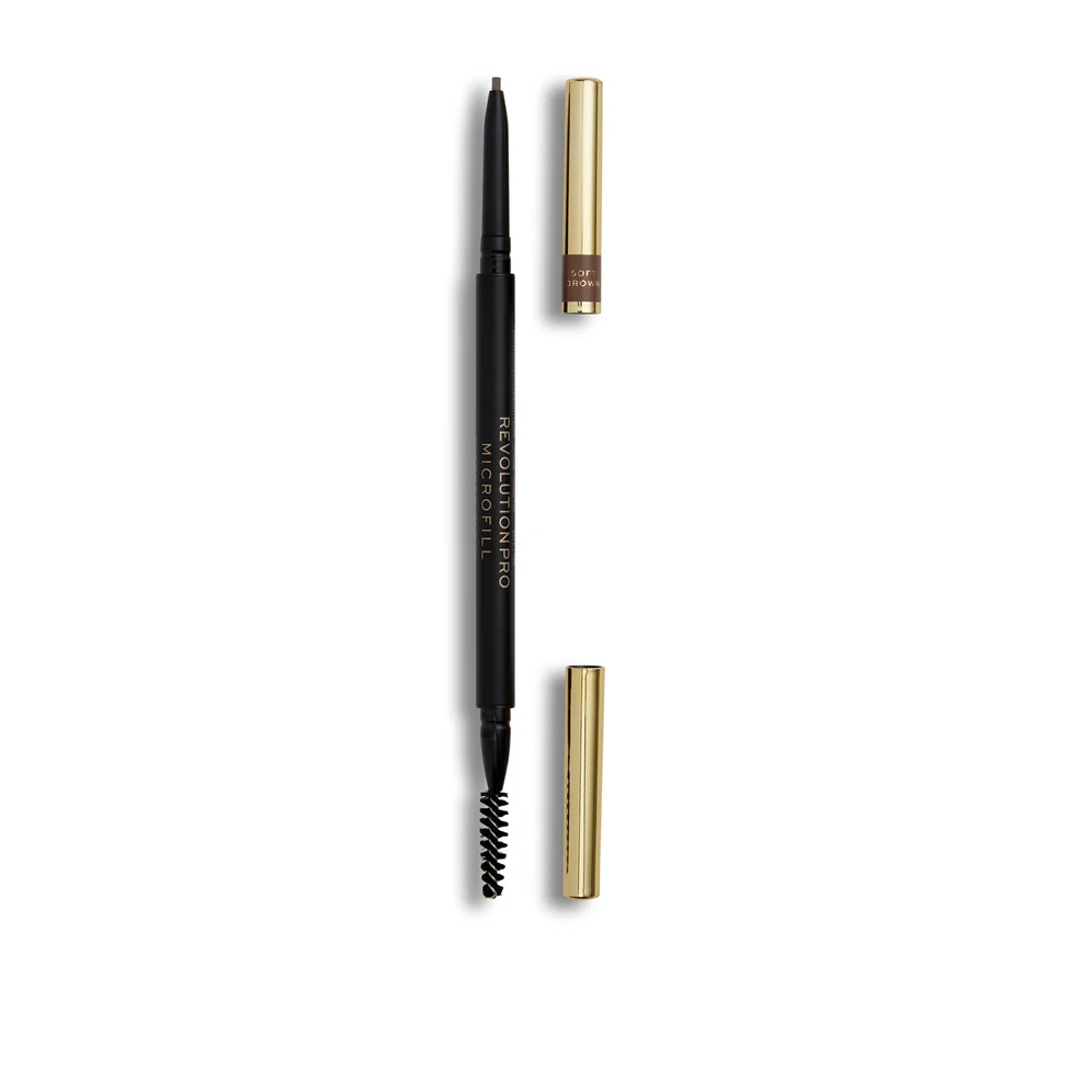 Revolution Pro Microfill Lápiz de cejas marrón suave Imagen 1