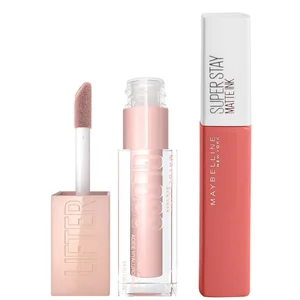 Set de brillo de labios Maybelline Lifter Gloss y barra de labios Superstay Matte Ink (varios tonos) - Shade 130 Self Starter