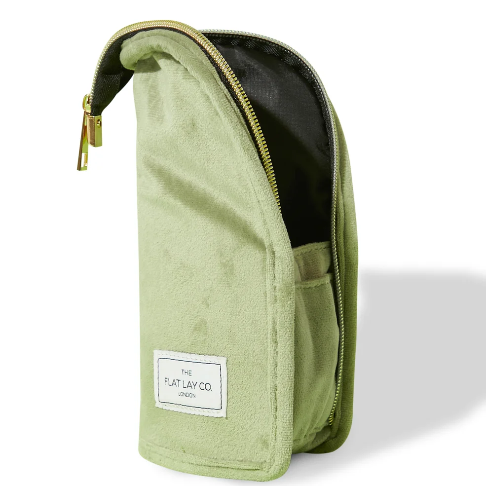 The Flat Lay Co. Standing Brush Case - Green Velvet Imagen 1