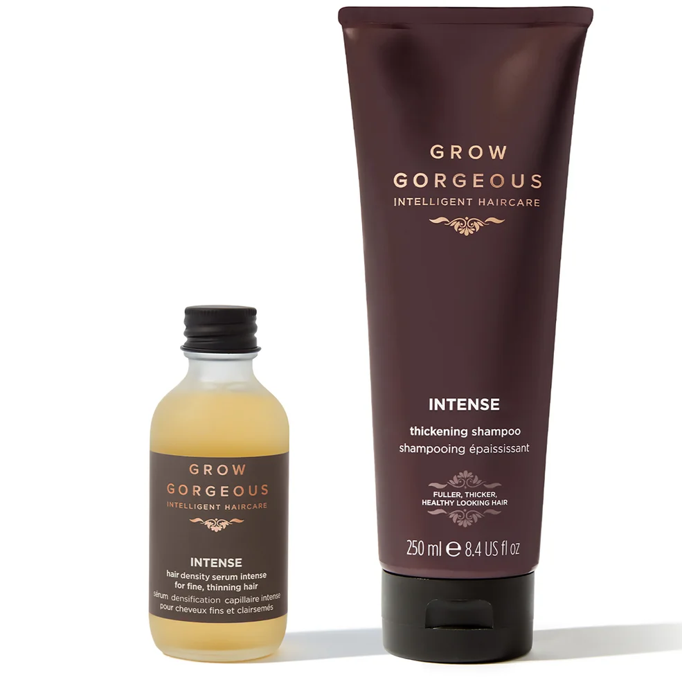 Grow Gorgeous Caffeine Queen Hair Density Serum Intense + Intense Thickening Shampoo Duo Imagen 1