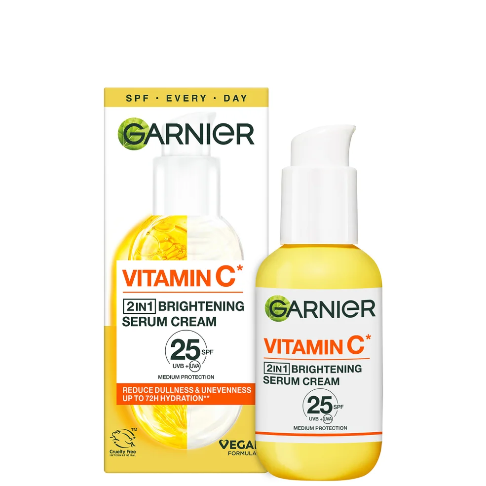 Garnier Vitamin C Serum Cream with 20% Vitamin C and SPF25 50ml Imagen 1
