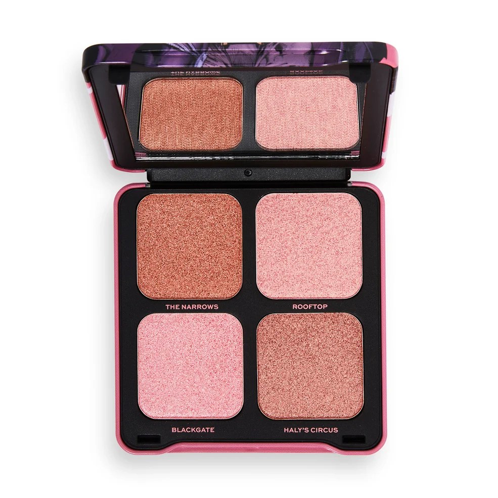 Makeup Revolution DC X Revolution Dangerous Love Highlighter Quad  Imagen 1