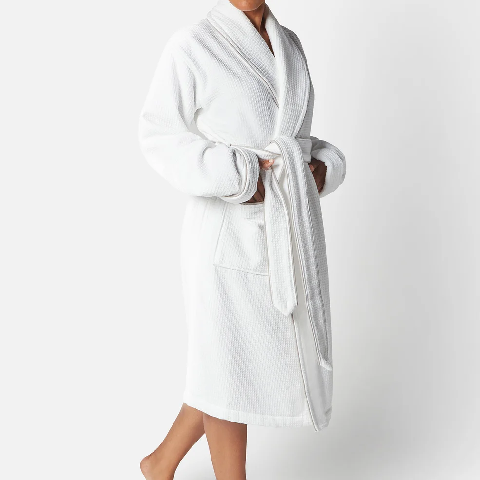 ESPA Home Waffle Bath Robe - White - S/M Imagen 1