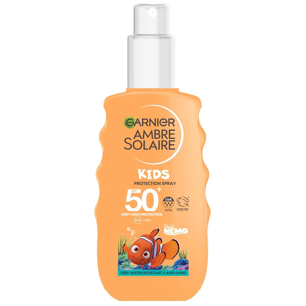 Garnier Ambre Solaire Kids' SPF50+ Water and Sand Resistant Sun Cream Spray 150ml Imagen 1