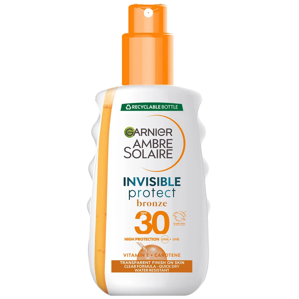 Espray protector transparente con FPS 30 Ambre Solaire Invisible Protect Bronze de Garnier, 200 ml Imagen 1