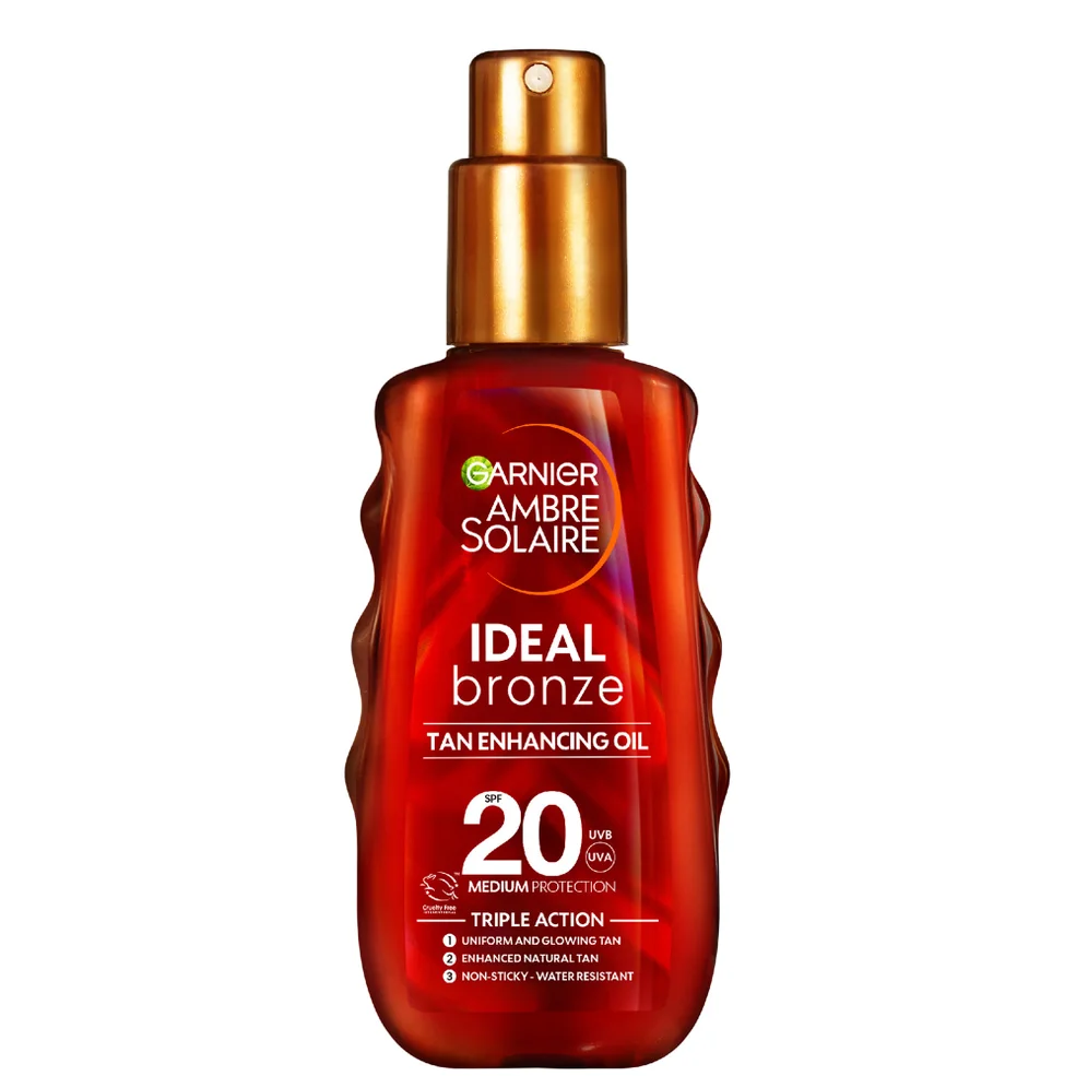 Garnier Ambre Solaire Ideal Bronze Protective Oil SPF20  Sun Cream Spray 150ml Imagen 1