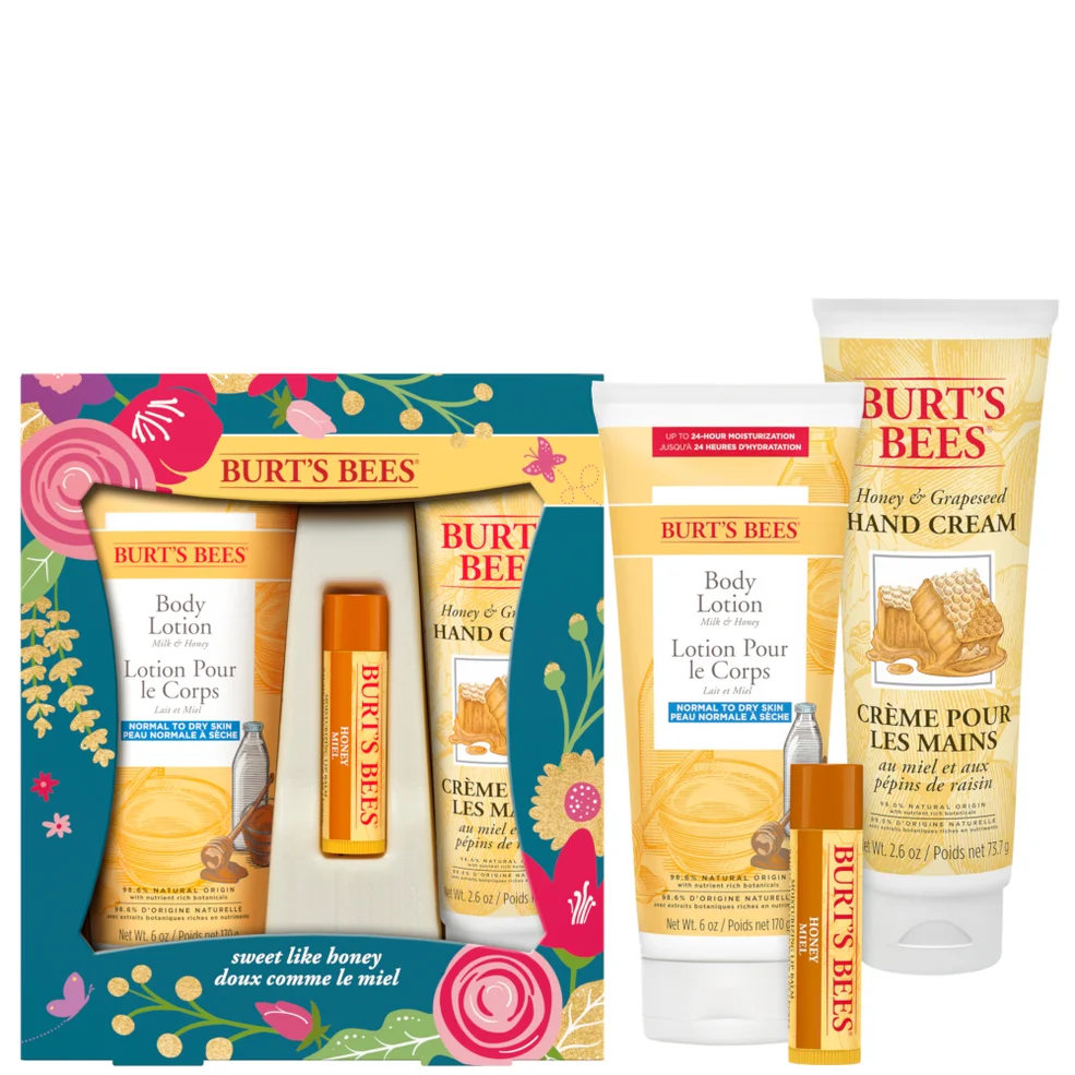 Burt's Bees Sweet Like Honey, Hand, Lip & Body Gift Set Imagen 1
