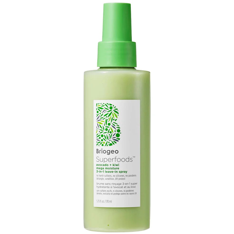 Briogeo Superfoods Avocado and Kiwi Mega Moisture 3-In-1 Leave-In Spray 170ml Imagen 1