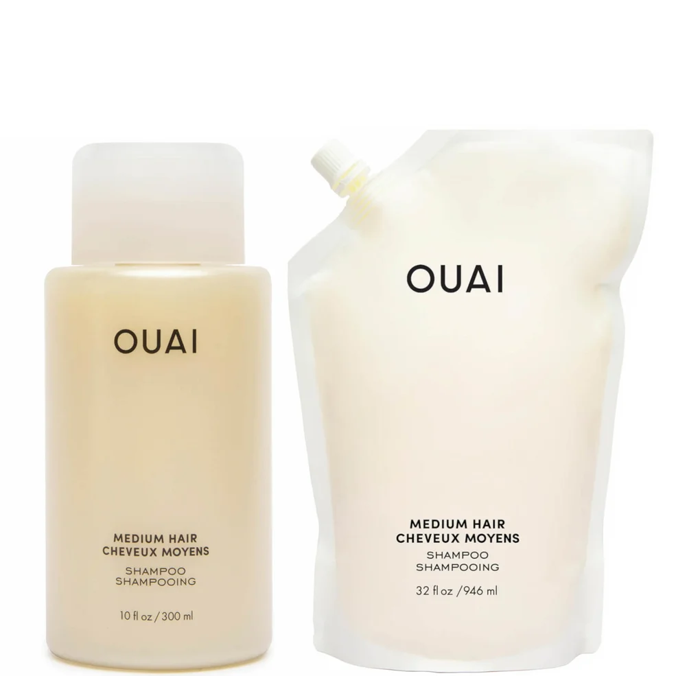 OUAI Medium Shampoo and Refill Bundle Imagen 1