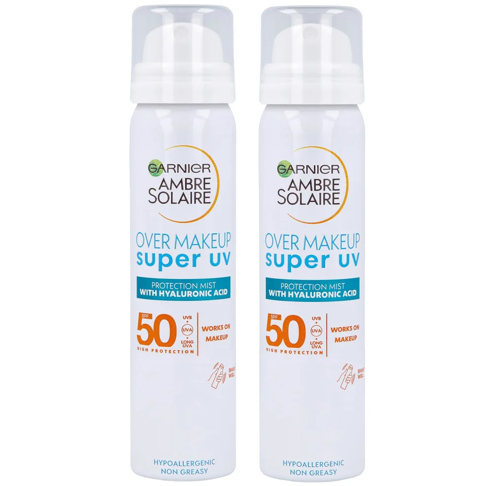 Garnier Ambre Solaire Over Makeup Super UV Protection Mist SPF50 75ml Duo Imagen 1