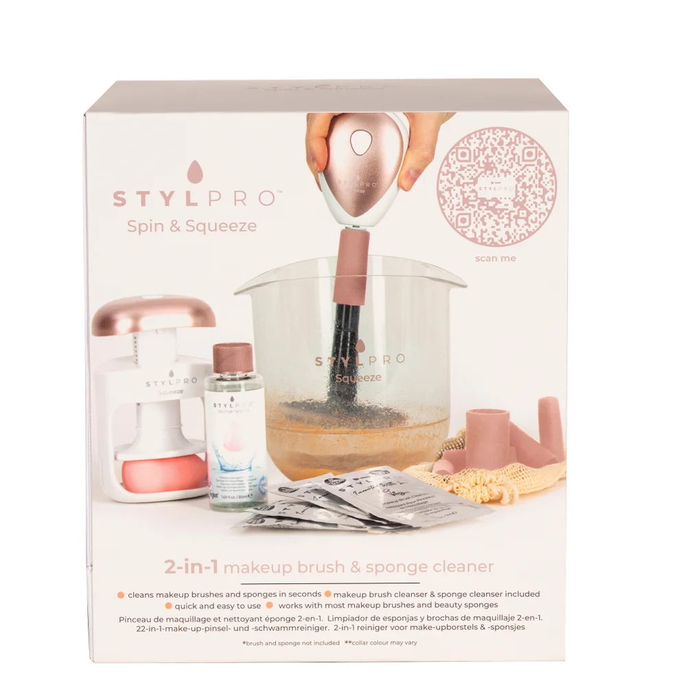StylPro Spin and Squeeze Makeup Brush and Beauty Sponge Cleaner Imagen 1