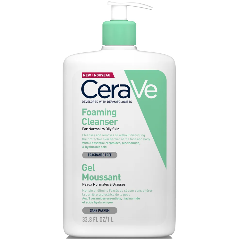 CeraVe Foaming Cleanser with Niacinamide for Normal to Oily Skin 1000ml Imagen 1