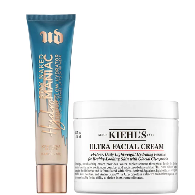 Set de Hydromaniac Tinted Glow de Urban Decay x crema Ultra-Facial de Kiehl's de 125 ml (varios tonos)