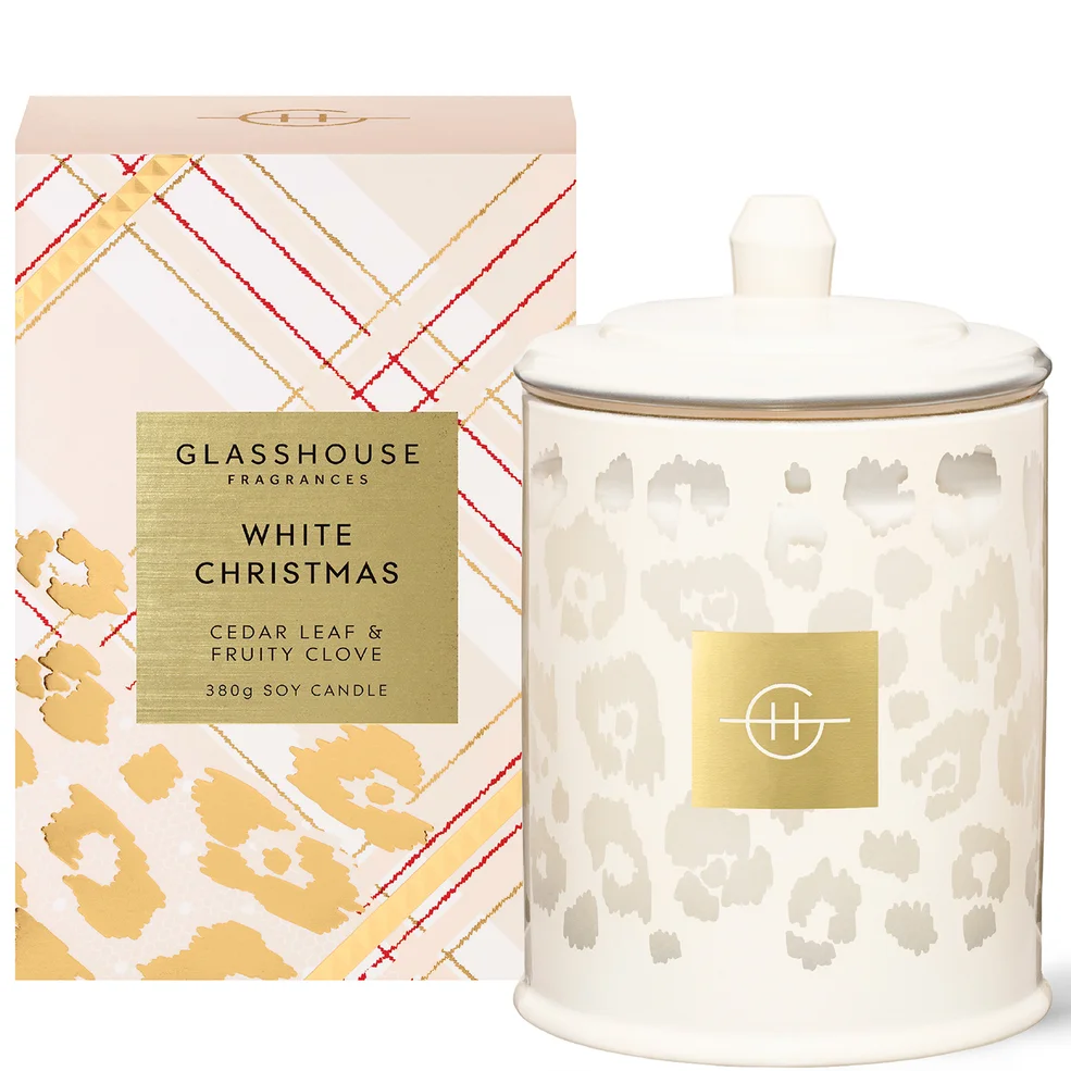 Glasshouse Fragrances Christmas - White Christmas Candle 380g Imagen 1