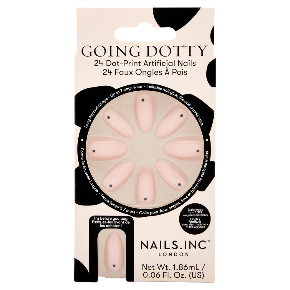 nails inc. Going Dotty Dot-Print Artificial Nails (Pack of 24) Imagen 1