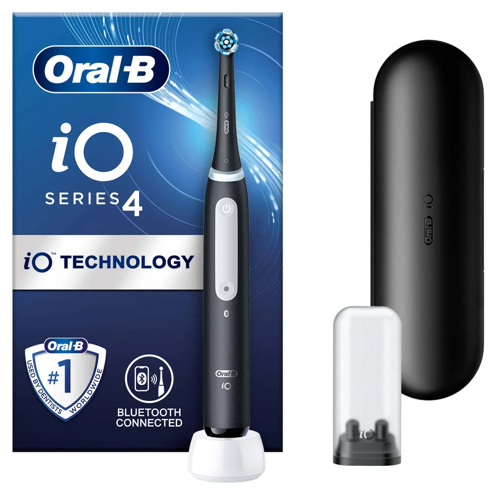 Oral-B iO4 Matte Black Electric Toothbrush with Travel Case Imagen 1