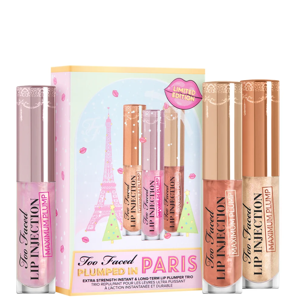 Too Faced Limited Edition Plumped in Paris Lip Injection Lip Plumper Trio Set Imagen 1