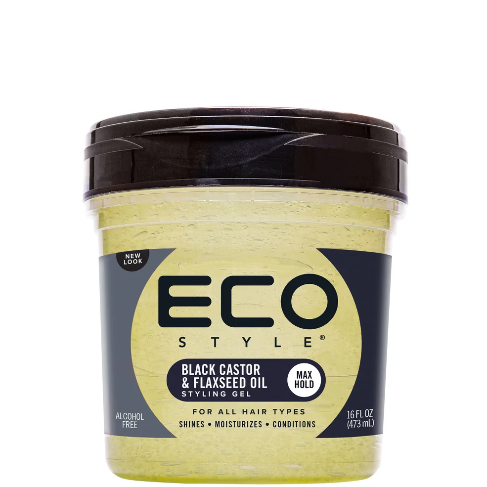 Eco Style Black Castor & Flaxseed Oil Styling Gel 473ml Imagen 1