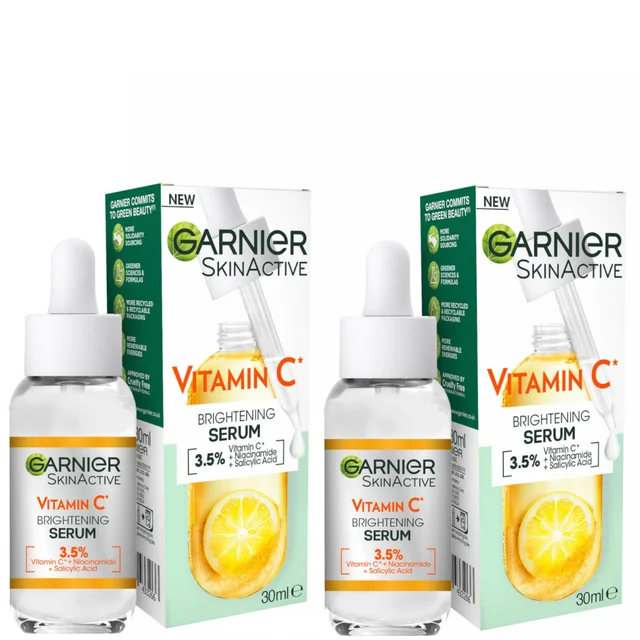 Dúo de sérum iluminador y antimanchas con vitamina C de Garnier