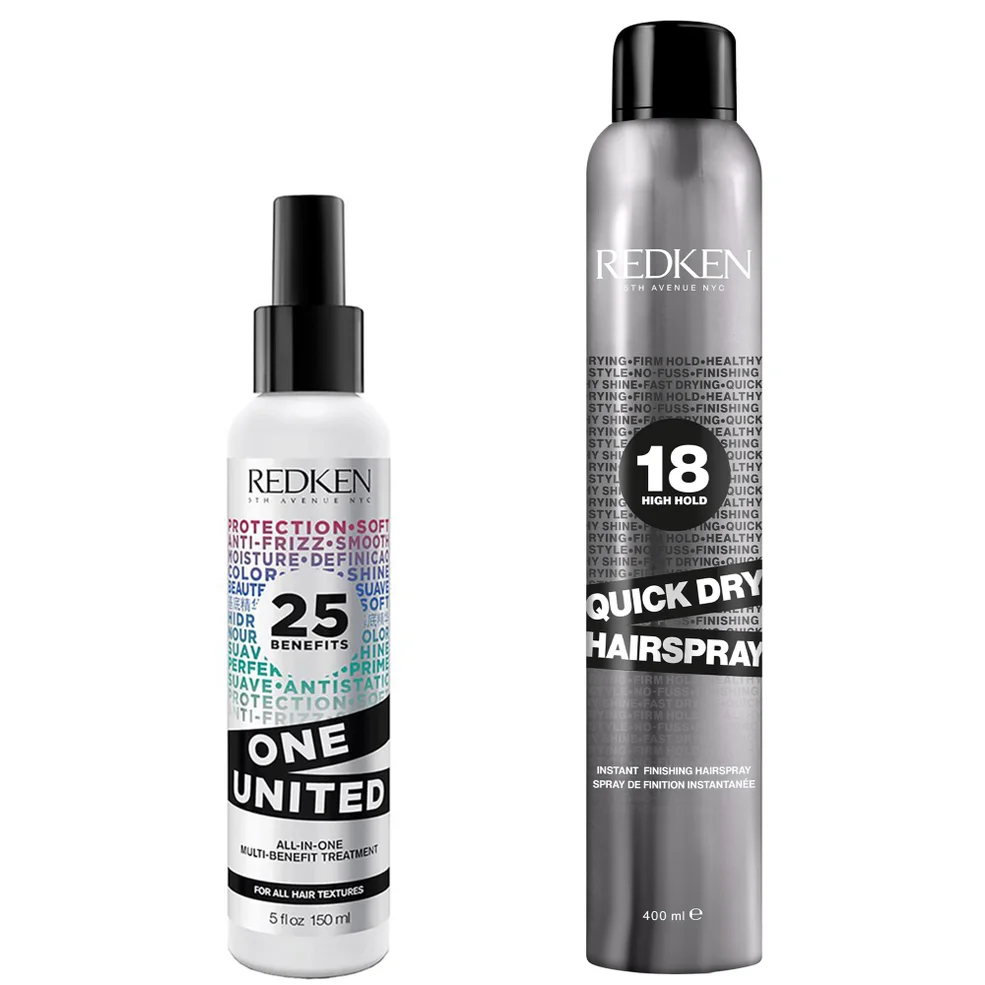 Redken Styling One United and Quick Dry Hair Spray Bundle Imagen 1