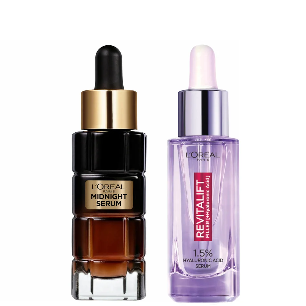 L'Oréal Paris Plump and Glow Serums Bundle with 1.5% Hyaluronic Acid, Vitamin E and Anti-Oxidants Imagen 1