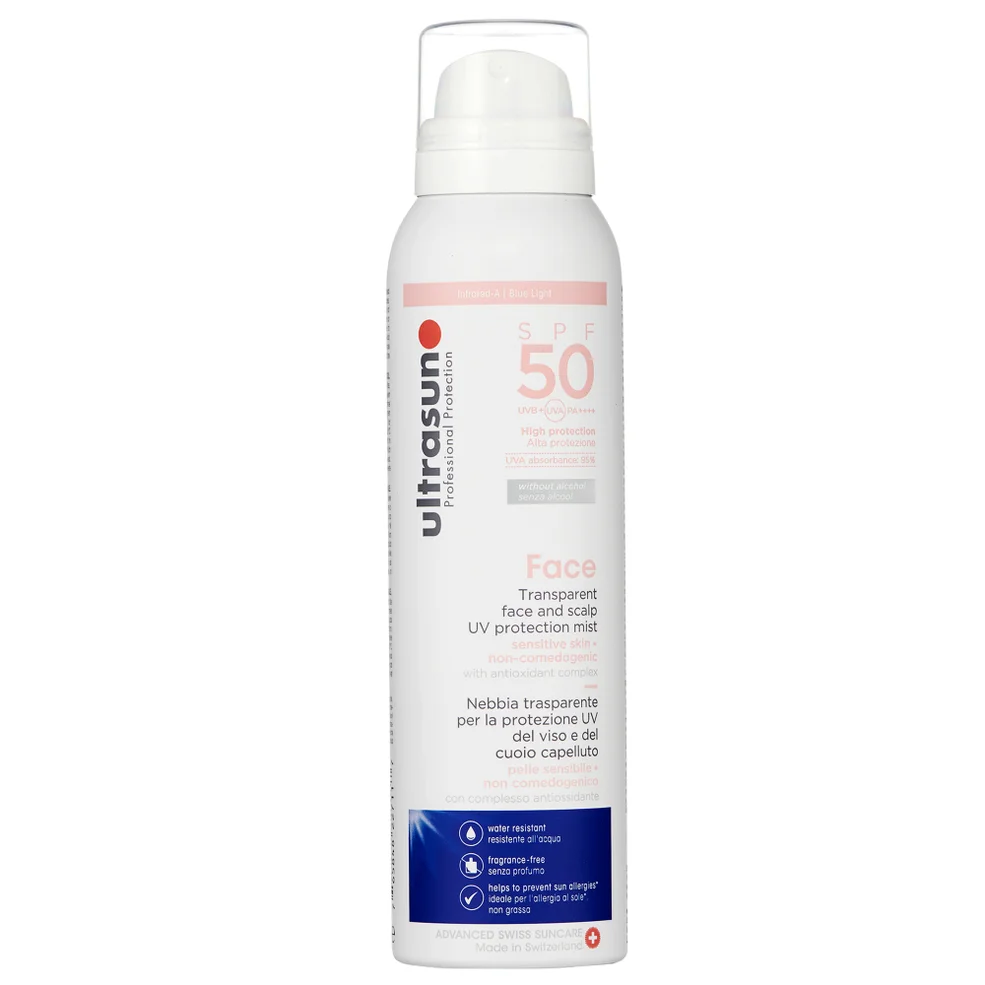 Bruma UV para rostro y cuero cabelludo FPS 50 de Ultrasun 150 ml Imagen 1