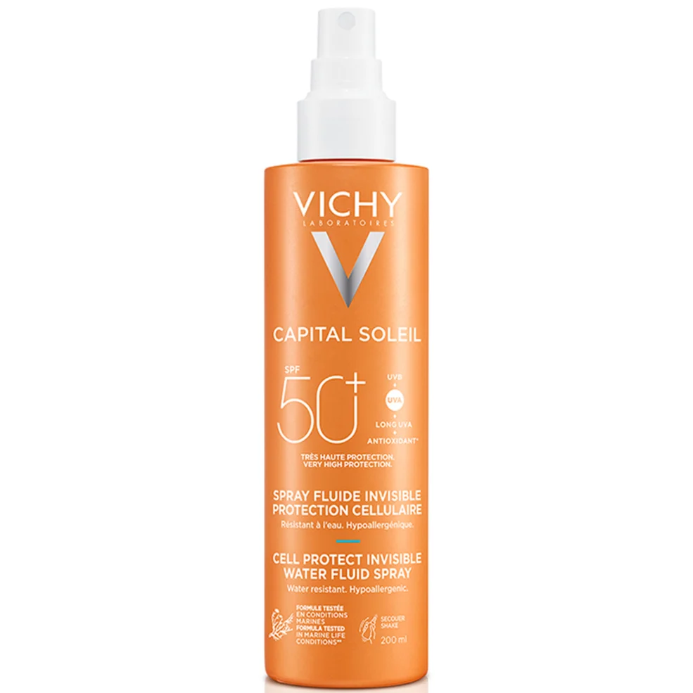 Vichy Capital Soleil Cell Protect Invisible High UVA and UVB Sun Protection Spray SPF50+ 200ml Imagen 1