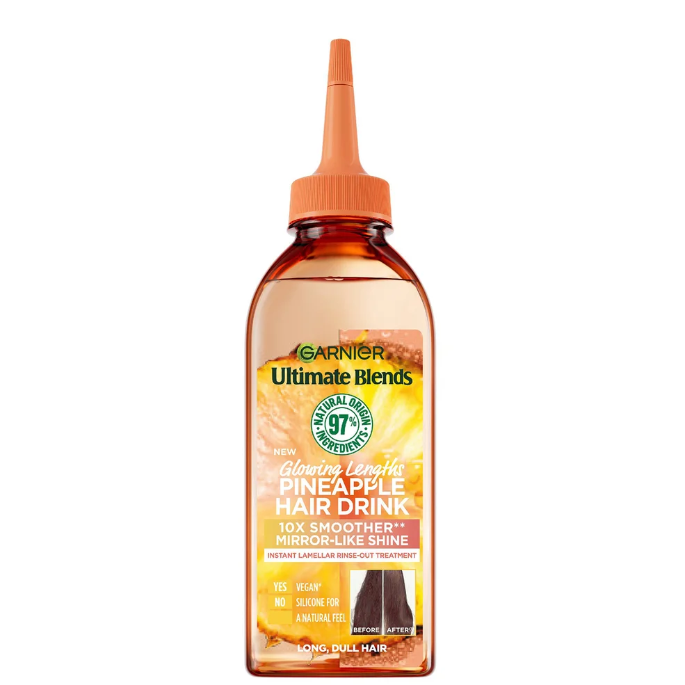 Garnier Ultimate Blends Glowing Lengths Pineapple Hair Drink Liquid Conditioner for Long Dull Hair 200ml Imagen 1