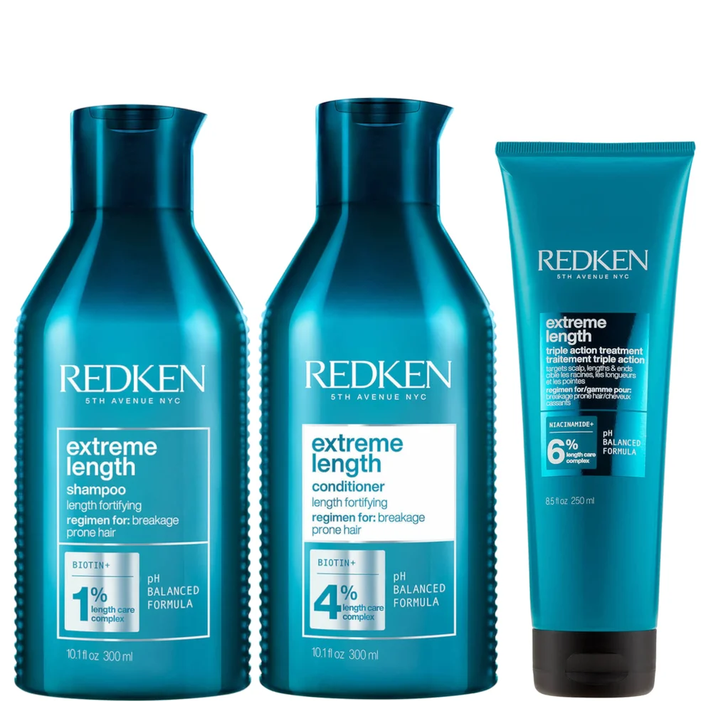 Set de champú, acondicionador y mascarilla de tratamiento de triple acción Extreme Length de Redken Imagen 1