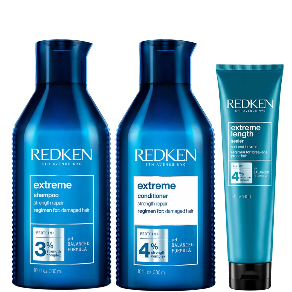 Redken Extreme Shampoo, Conditioner and Extreme Length Sealer Leave-in Treatment Bundle Imagen 1