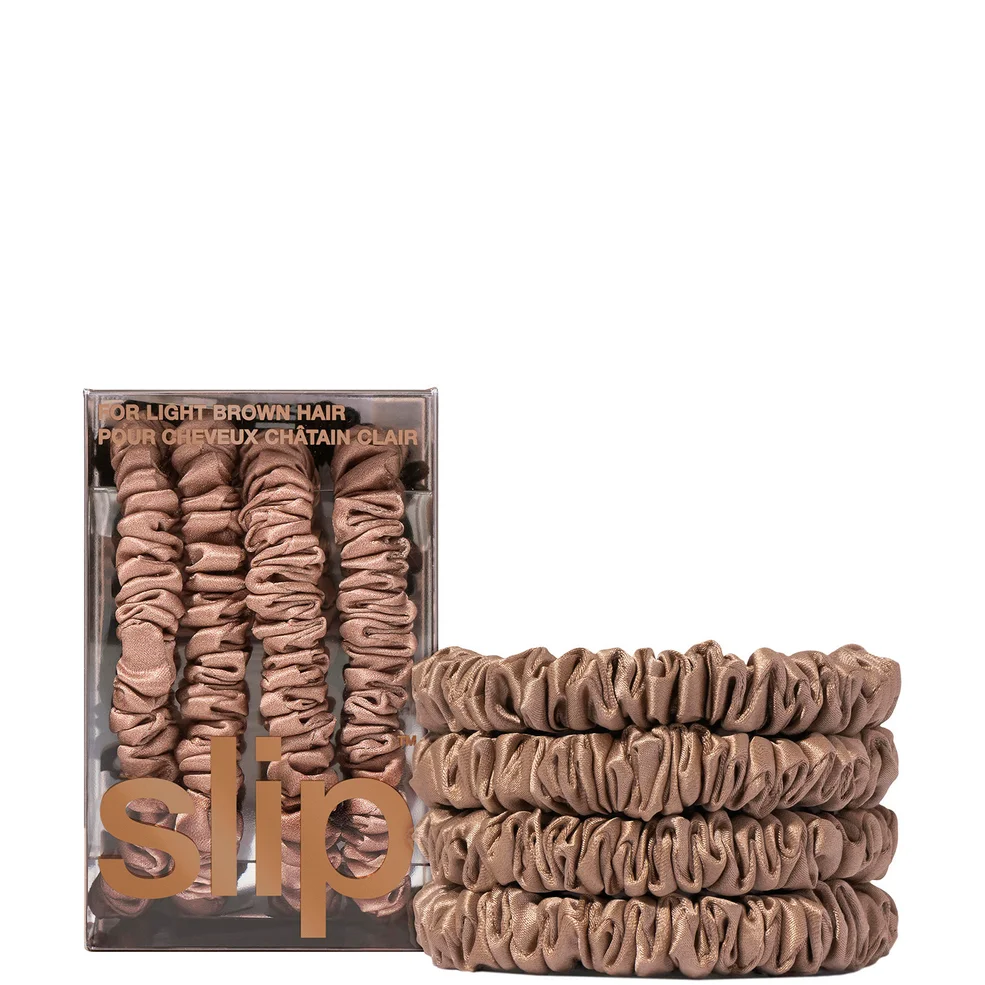 Slip Pure Silk Skinny Scrunchies - Light Brown Imagen 1